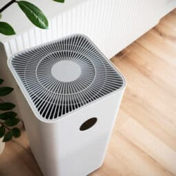 Air purifier in home. Air fresh concept. Smart home devices